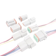 Dechi Connector DT04-2P Car Waterproof Connector DT06-2S Butt Wire Harness Male Female Plug 4 Holes 