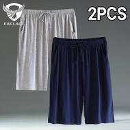 EAGLADE 2PCS Pajama Sleepwear Clothes Pyjamas for Men Quick Drying Stretchable Breathable 804 in Lig