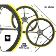 K7RD CARBON FIBRE SPORT RIM - Y125 / LC150 / Y15 - ( CARBON BLACK )