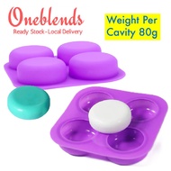 4 Cavity Round Circle Shaped Mould Silicone Soap Mould 3D Candle Mould DIY Craft Chocolate Cake Dess