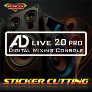Cutting sticker hardcase box sound system AD live mixing. AD live 20 pro digital console audio stick