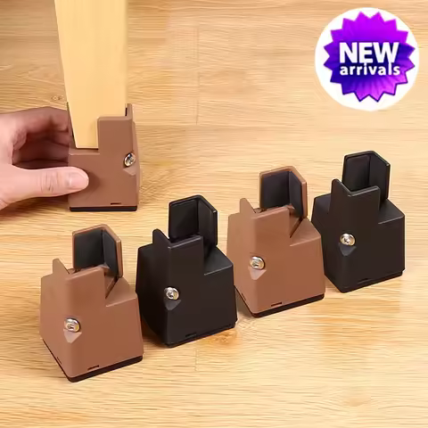 4PCS Adjustable Furniture Leg Risers Heavy Duty Square Round Bed Foot Pads 2 4 Inch Sofa Table Chair