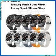 Stainless Steel Premium Luxury Sport Silicone Replacement For Samsung Watch Ultra 47mm (Watch 7 Ultr