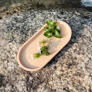 Oval Resin Travertine Bathroom Tray Organizer for Bathroom Accessories Dulang Bilik Air Corak Traver