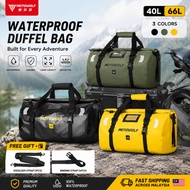 Motorcycle Travel Bag Duffel Bag Reflective Waterproof Bag Motorcycle Rear Seat Bag 40-66L