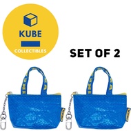 IKEA mini tote Knolig bag keychain Promo Set of 2 units BLUE