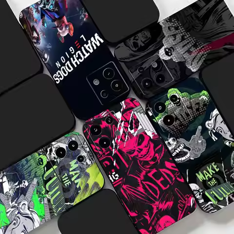 HOT games Watch Dogs 2 Dedsec Phone Case For Redmi Note 14 13 12 11 Pro Plus S 5G 14C A3 Soft Black 