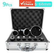 9 Pcs 6-68mm M14 Wire Porcelain Tiles Crowns Cutting Tools Diamond Cup Saw Marble Hole Saw Dry Drill
