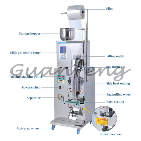500G 1kg 2kg Multifunctional Automatic Cereal Salt Sugar Rice Sachet Food Packaging Machine