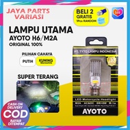 LAMPU DEPAN MOTOR LED AYOTO TYTO M2A - BEBEK MATIC SUPER TERANG / Motor Vario 125 150 Mio Beat Supra Vega Jupiter Revo / Honda Yamaha SUZUKI / SOKET H6