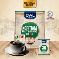 OWL Kopitiam Roast & Ground Coffee Kopi-O-Kosong, 20 sachets