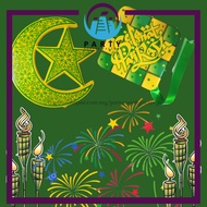 HIASAN HARI RAYA BULAN BINTANG & KETUPAT SAIZE BESAR BERLAMPU / HIASAN RUMAH / DECORATION HARI RAYA
