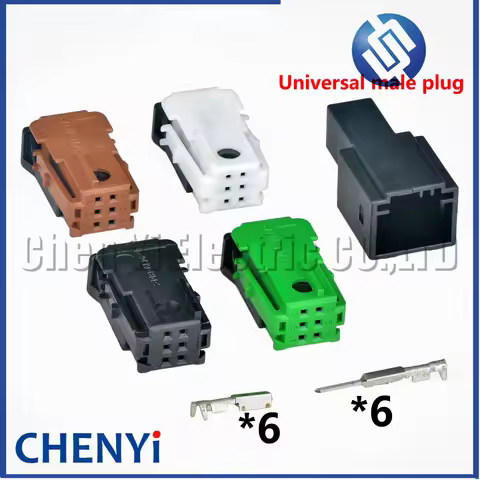 6 Pin Auto RD9 RD45 CD player connector Car Rear view mirror Harness plug 953382-1 953382-2 953382-3