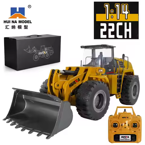 Huina 1583 1/14 RC Bulldozer 2.4Ghz Remote Controlled Engineering Loading 22CH Alloy Metal Vehicle T