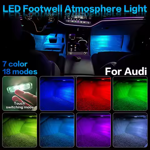 LED Car Interior Footwell Light Atmosphere Lamp Bulbs Accesorios For Audi A5 A6 C6 C7 A3 8P S3 Q3 8U
