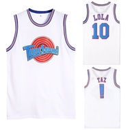 Movie Cosplay Costumes Space-Jam Tune-Squad #1 BUGS 10 LOLA Bunny Basketball Team Jersey Stitched Nu