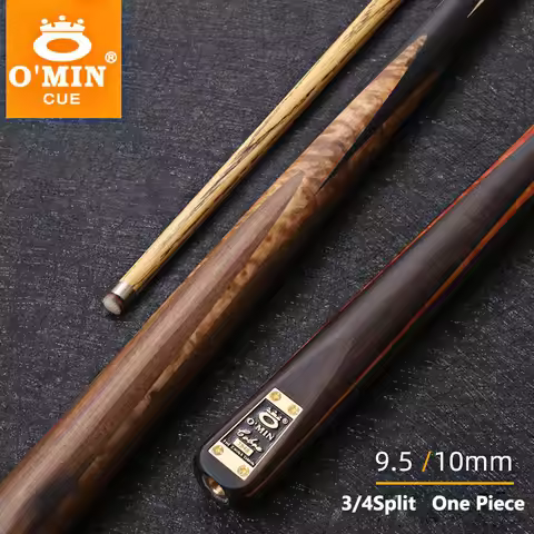 2023 New Arrival Omin Cobras Snooker Cue Stick One Piece 9.5/10mm Tip Size Ash Shaft Ebony Handle Wi