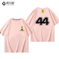 Ferrari F1 Driver T-Shirt Short Sleeve Fan Favorite Hamilton 44 Leclerc 16 Cotton Crew Neck Print Te