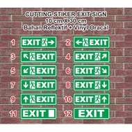 Emergency exit sign Sticker | Reflective sticker Cutting