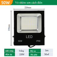 ĐÈN PHA 200W IP66 chống nước LED SÁNG TRẮNG(điện 220v)