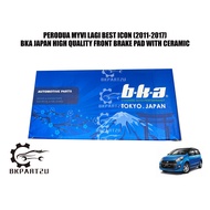 Perodua Myvi Lagi Best Icon Axia Bezza  (2011-2017) Front Brake Pad With Ceramic Made By Bka Made In