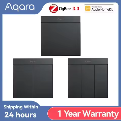 Aqara Wall Switch H1M With Neutral MARS Tech 6 Color Smart Home Light Key Smart Switch Zigbee Multip