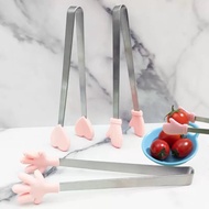 Silicone Cute Mini Sugar Cube Ice Cube Clip Tongs Snack Food Vegetables Dining Serve Tools