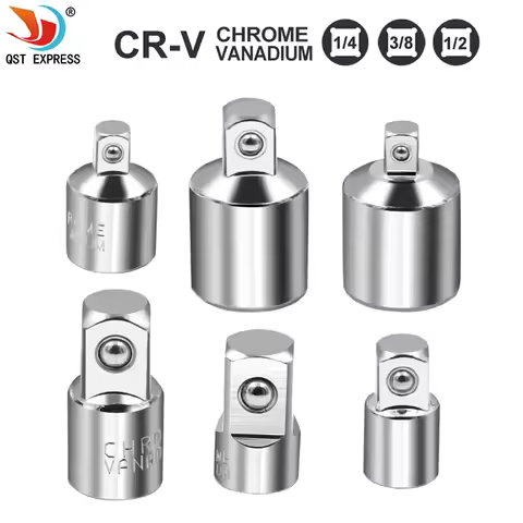 Ratchet Wrench Socket Converter Sleeve Head Adapter 1/2" Big Fly to 3/8" Fly to 1/4" Stainless Steel