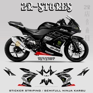 striping kawasaki 250 karbu variasi zx250r / stiker motor ninja karbu 250 / decal ninja karbu / stik