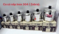 🅾️ CA UỐNG NƯỚC INOX 304 CÓ NẮP - ZEBRA - NHIỀU SIZE