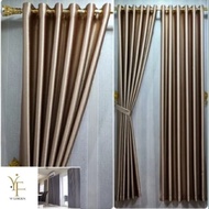 Luxury premium blackout curtains with 9 glossy embossed waves