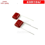 10PCS 630V104J Pitch 10mm 0.1UF 100nf 630V 104 CBB Polypropylene film capacitor 104J630V 104J