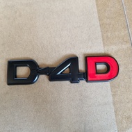 D-4D metal logo emblem
