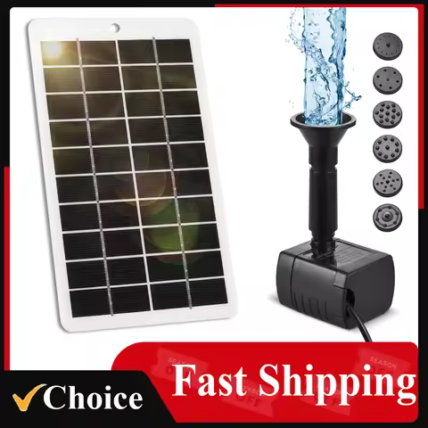 Solar Water Fountain Pump Outdoor 4W 5V Solar Panel Kit 200L/H Flow Rate Outdoor Solar Water Pump wi