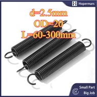 Tension spring/spring d=2.5mm,OD20mm,L=60~200mm tension springs with hooks,apply to garage door,bunn