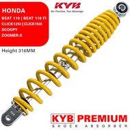 KYB Premium Beat 110 / Fi Click125i Click150i Motorcycle Shock Absorber Made in Thailand - YELLOW