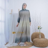 NEW!!! AROFAH-MUSLIMAH-GAMIS SYAR’I SET HIJAB WANITA SERUTY BABYDOLL PRINTING DRESS MUSLIM WANITA GA