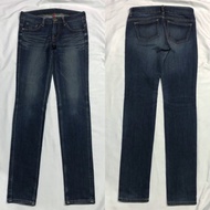 Celana Panjang Jeans Uniqlo Dark Blue Wash Fading Skinny Original 362