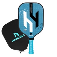 HANISNA Pickleball Paddle, Carbon Fiber Pickleball Paddles with Enhance PP Honeycomb Core, Ultra Cus