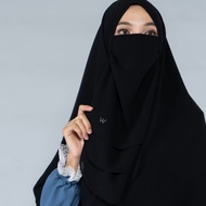 3 Layer Veil, Rope Veil, Premium Ceruty Veil, Soft Veil, 3 Layer Rope Veil, Black Veil