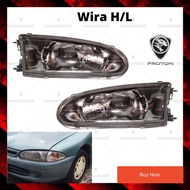 Proton wira satria putra front head lamp/ depan lampu besar Wira kaca kiri kanan putih clear