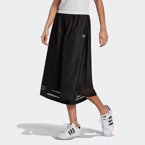 Adidas Official Genuine Three Stripes Women's Loose Sport Wide Leg Seven-Pants GN3180