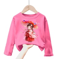 Girls' character t-shirt top viral sakuraGirl long sleeves 2-12 years kd.603
