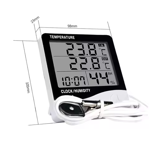 LCD Digital Temperature Humidity Meter HTC-1/HTC-2 Multifunctional Home Indoor Outdoor Hygrometer Th