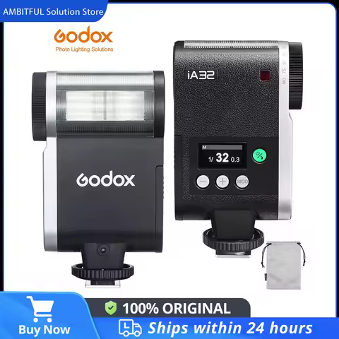 Godox iA32 Mini Camera Flash Up to 490 Full-Power Flashes 6200K CCT Manual Flash for Various Camera 
