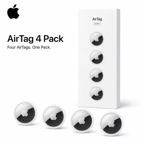 Apple AirTag 4 Pack Bluetooth Tracker for Keys Bags Luggage Wallets, Find My Compatible, Authorized 