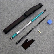 Glass Fiber Pool Cue Set with 12mm Tip, Complimentary Case, Snooker Glove, Cleaning Cloth, Cue Tips 
