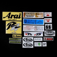 SIAPKIRIM STIKER ARAI SET POLOS RAM4 TSR HELM SCOTT MHR COPY ARAI