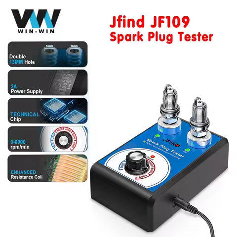 Jfind JF109 13mm Double hole Car Motorcycle Auto Spark Plug Tester 110V 220V to 12V Automotive Detec