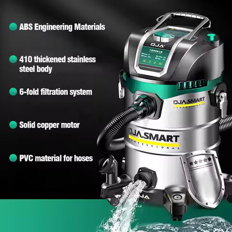 25/35L Multifunctional 1400-1600W Power Vacuum Cleaner Blow Wet and Dry Use Cleaner Car Home Commerc